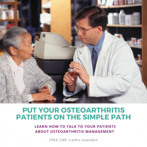 Put your osteoarthritis patients on the simple path