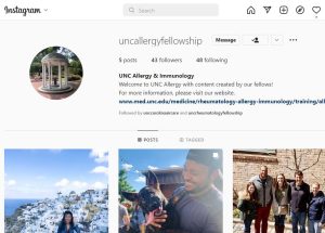 UNC Fellowship Programs Now Have Instagram Presence