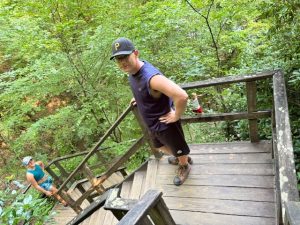 Nicholas Beresic hiking at Raven Rock State Park